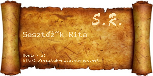Seszták Rita névjegykártya