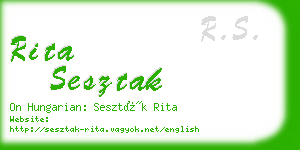 rita sesztak business card